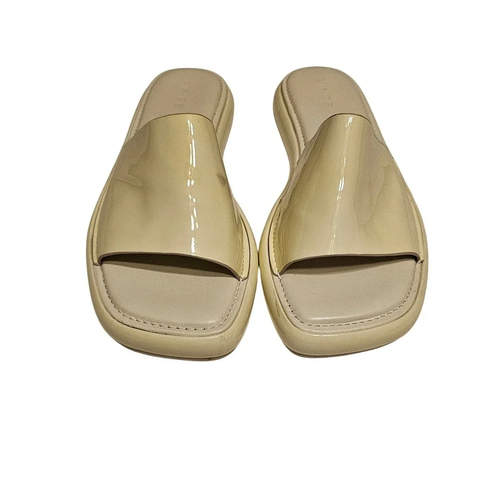 Vince‎ Evie Platform Slide Sandal US 7 Marble Cream